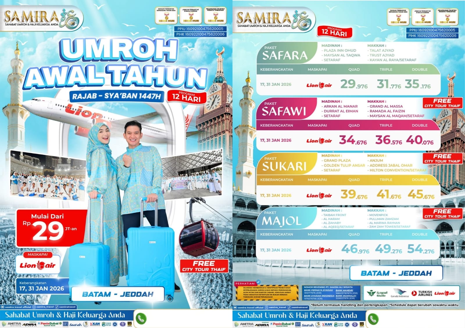 Umroh 12D Jan'26 Batam - Jeddah_LION Premium