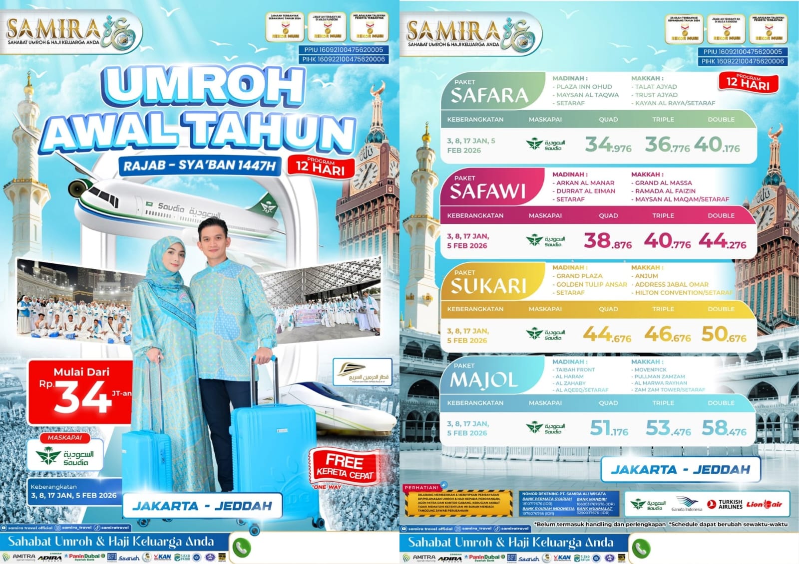 Umroh 12D Jan'26 Jakarta - Jeddah_Saudia Airlines