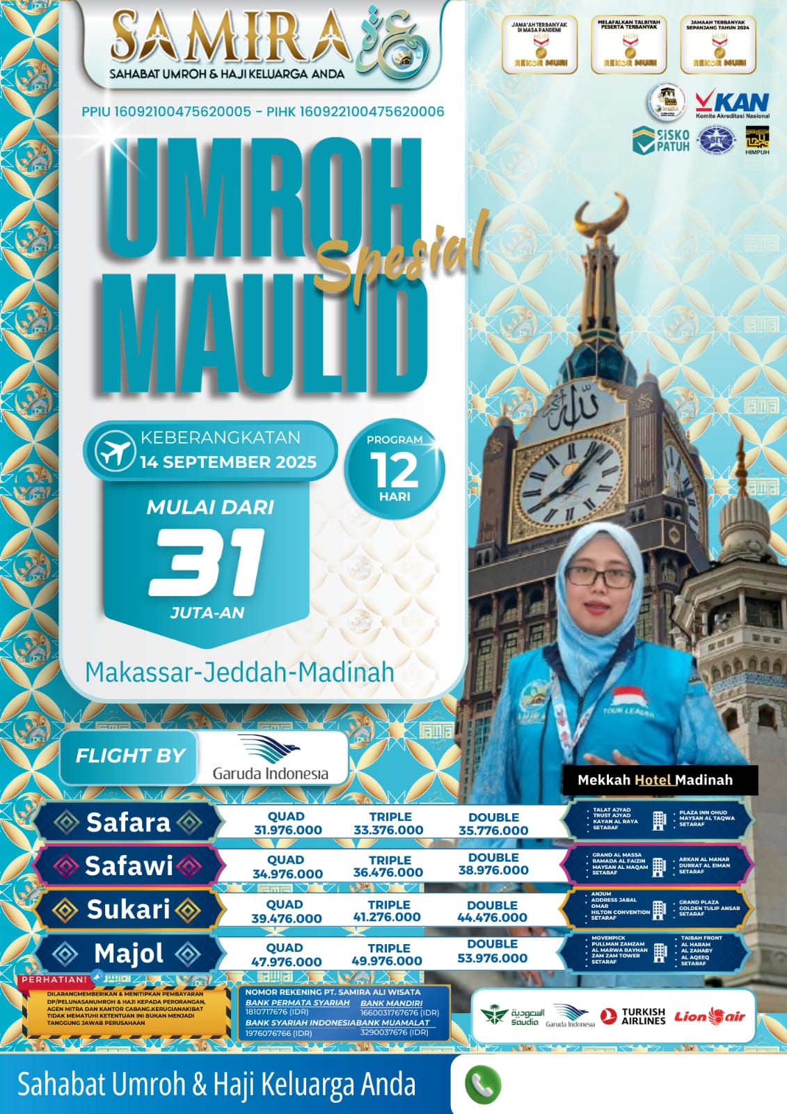 UMROH 12 hari Sept'25 Makasar - Jeddah