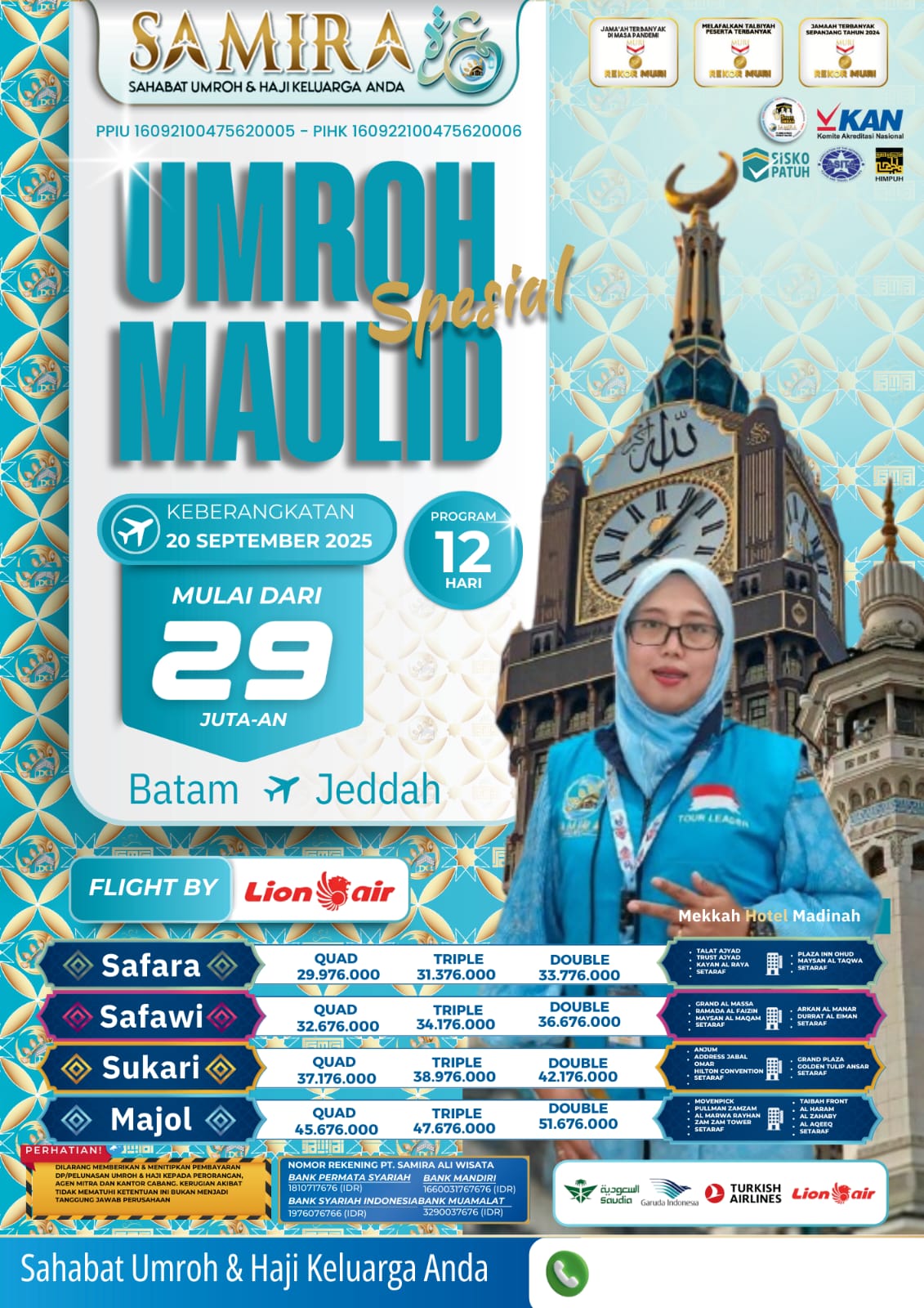 Umroh 12 Hari Sept'25 Batam - Jeddah