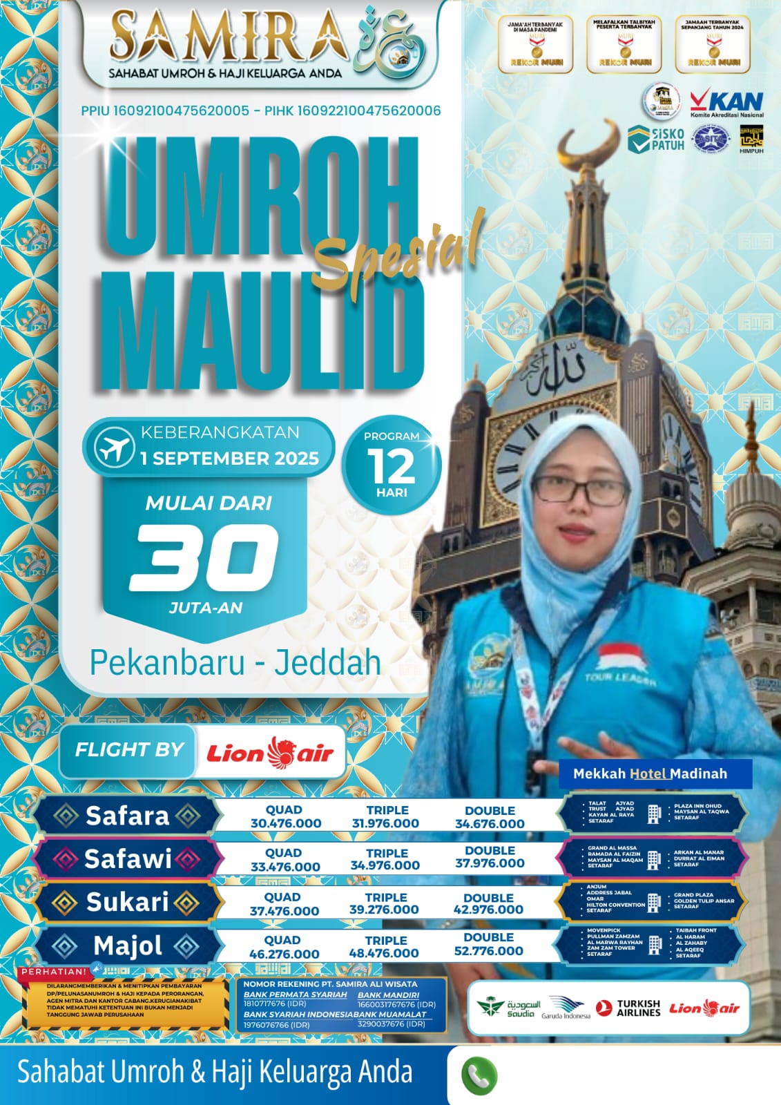 Umroh 12 Hari Sept'25 Pekanbaru - Jeddah