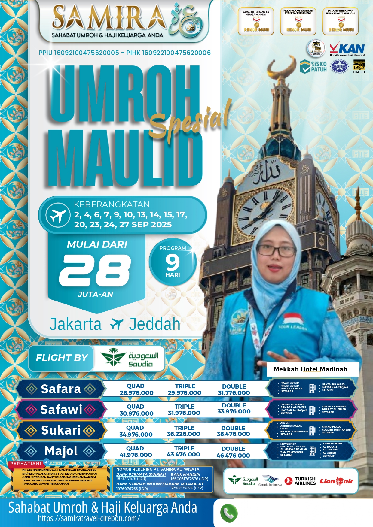 Umroh 9 Hari Sept'25 Jakarta - Jeddah