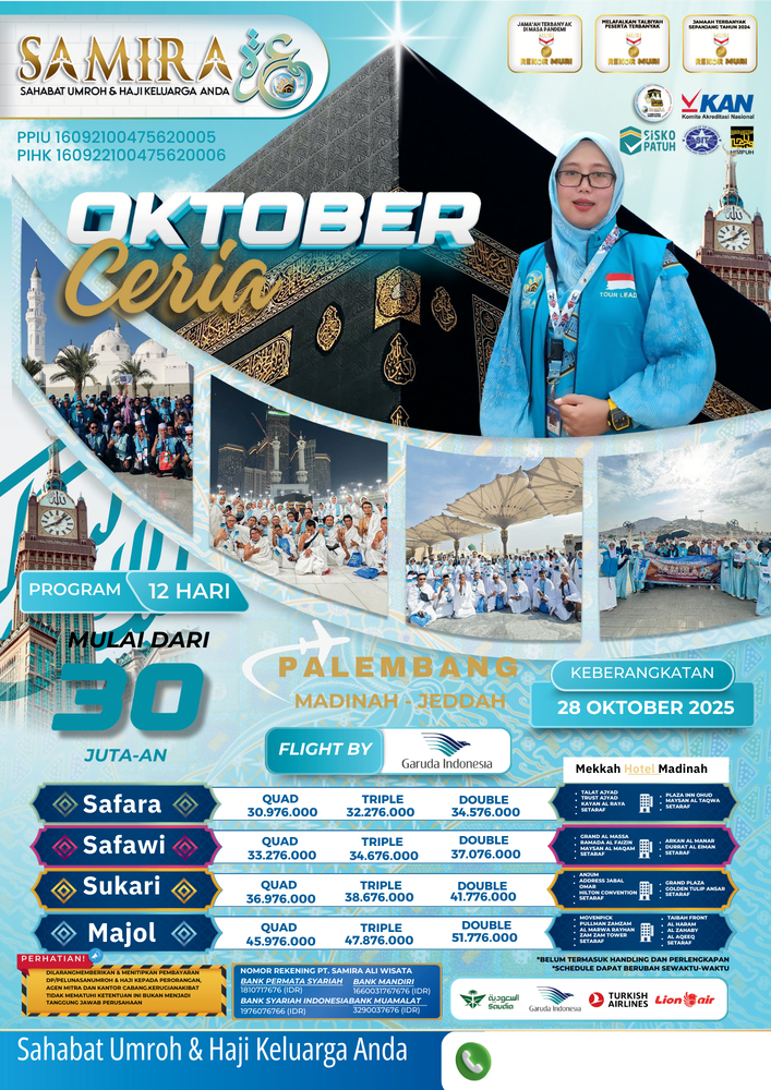Umroh 12D Okt'25 Palembang - Madinah - Jeddah_ By Garuda Indonesia