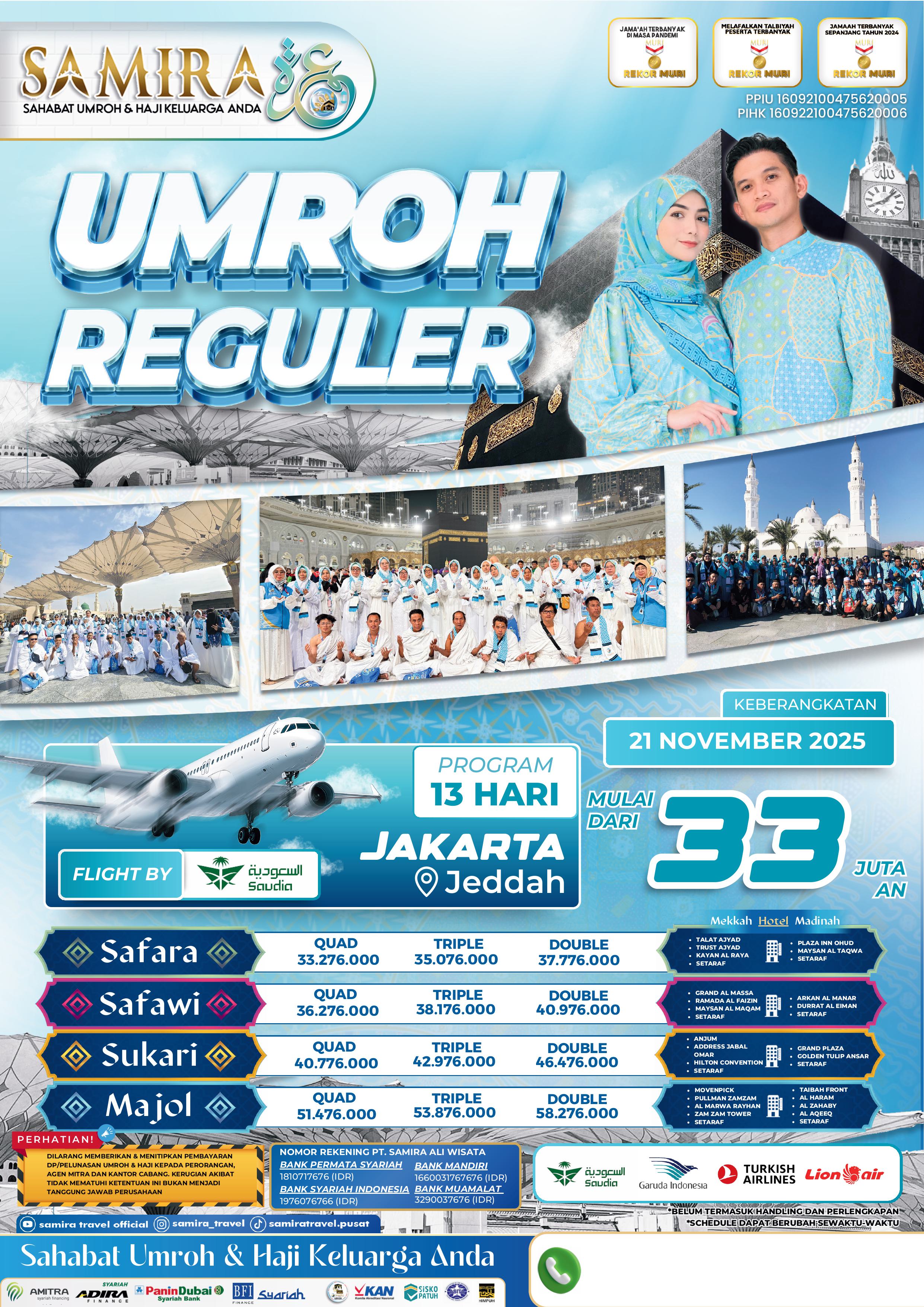 Umroh 13D Nov'25 Jakarta - Jeddah_Saudia Airlines